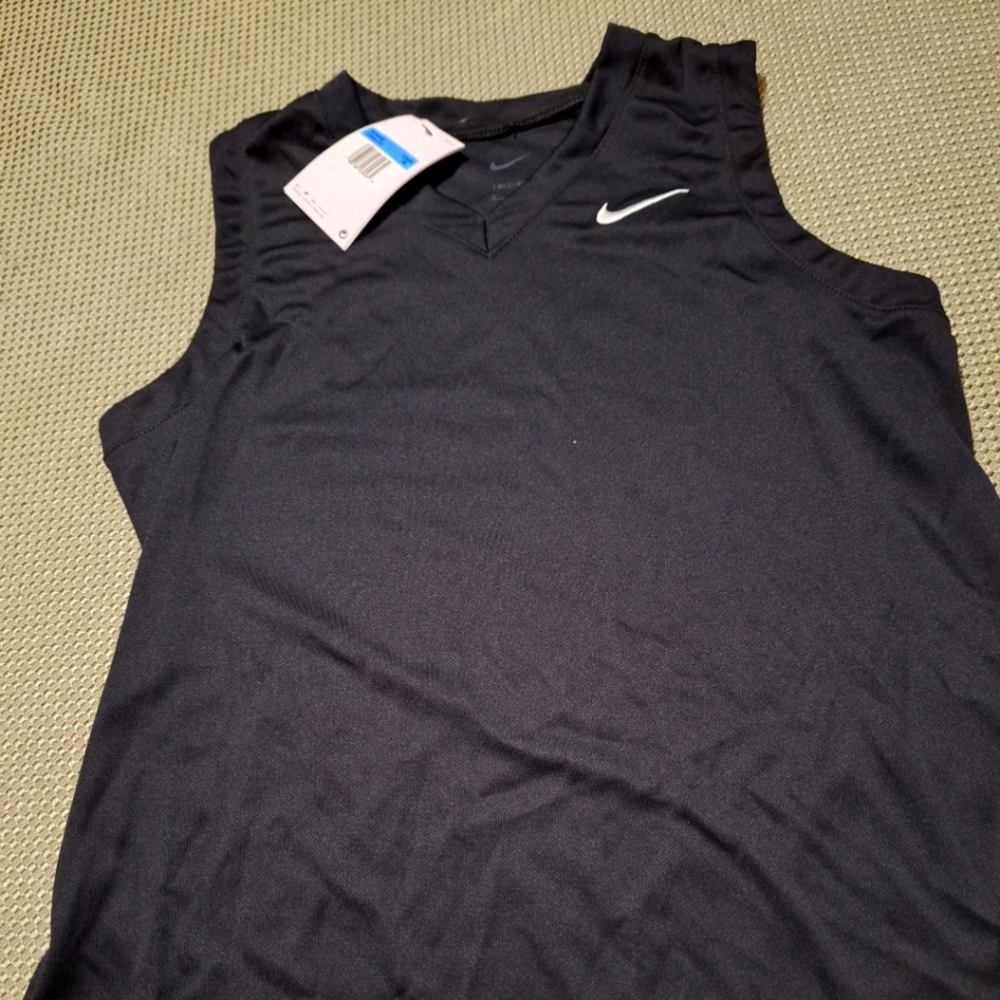 Nike Black V-Neck Sleeveless Shirt